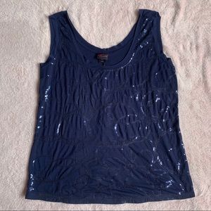 FINAL MARKDOWN! Torrid Navy Blue Sequin Tank Top